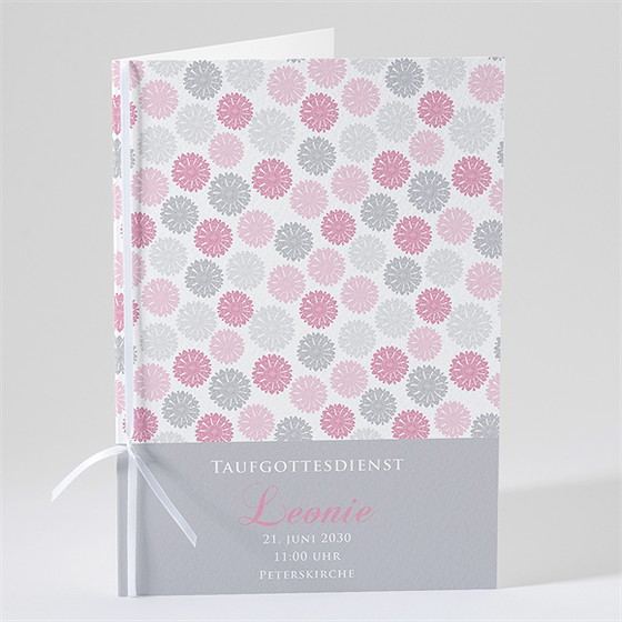Kirchenheft Taufe Blumen Feuerwerk