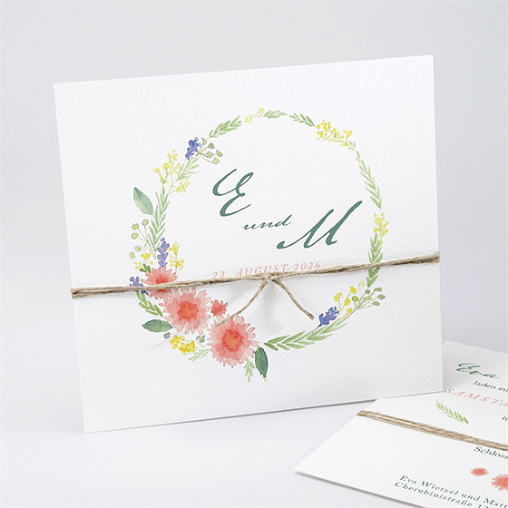 Hochzeitseinladung Blume