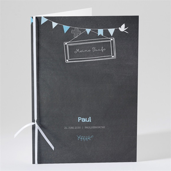 Kirchenheft Taufe Kreidetafel Boy ref.N49154