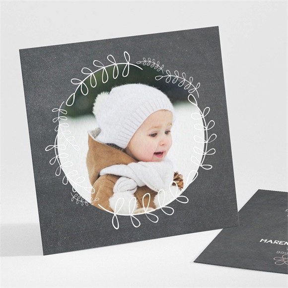 Dankeskarte Taufe Kreidetafel Girly ref.N30147