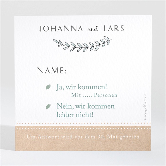 Antwortkarte Hochzeit Perfekt geplant ref.N3001441