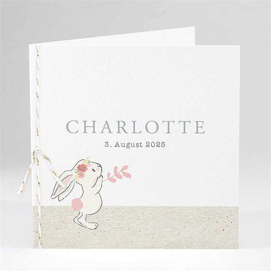 Geburtskarte Blumenhäschen Für Dich