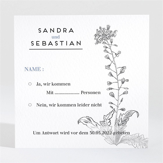 Antwortkarte Hochzeit Herbarium