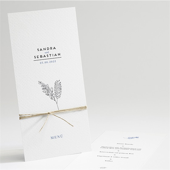 Menükarte Hochzeit Herbarium