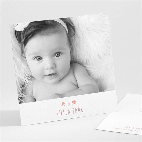 Dankeskarte Geburt Unsere Blume