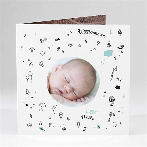 Geburtskarte Kinderzeichnungen ref.N451105