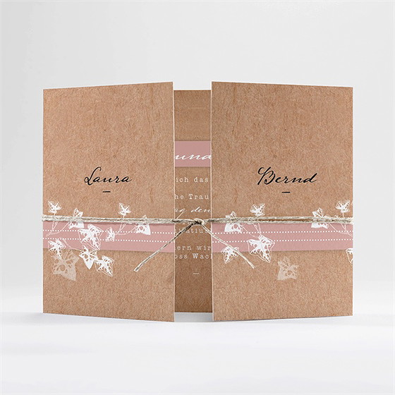 Hochzeitseinladung Mit Efeu Gebunden