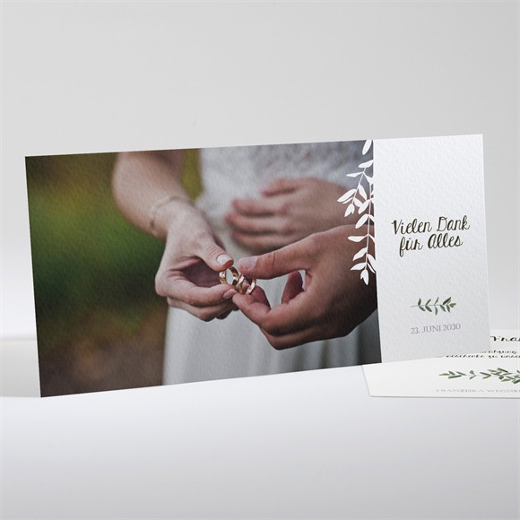 Dankeskarte Hochzeit Zarte Blüte ref.N13173