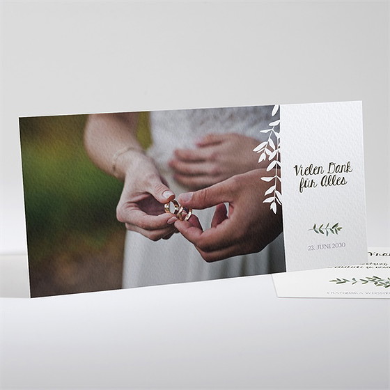 Dankeskarte Hochzeit zarte blüte