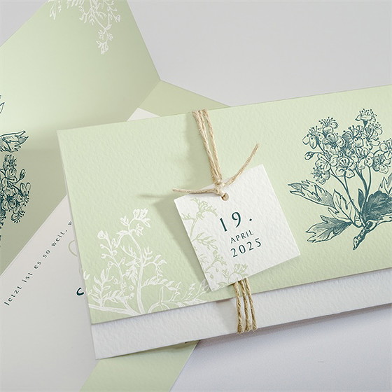 Hochzeitseinladung Greenery
