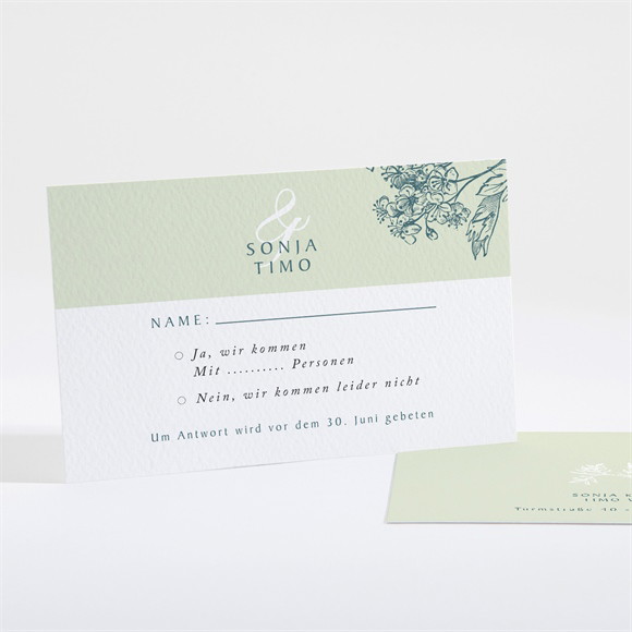 Antwortkarte Hochzeit Greenery ref.N16122
