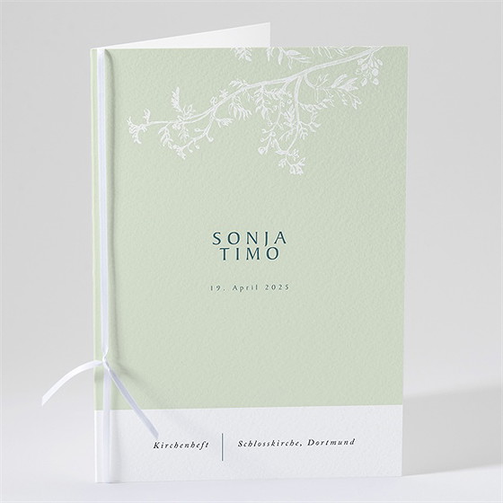 Kirchenheft Hochzeit Greenery