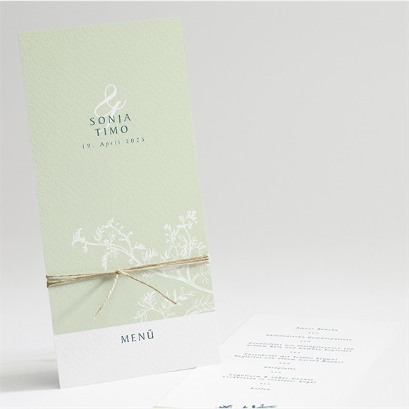 Menükarte Hochzeit Greenery ref.N22151