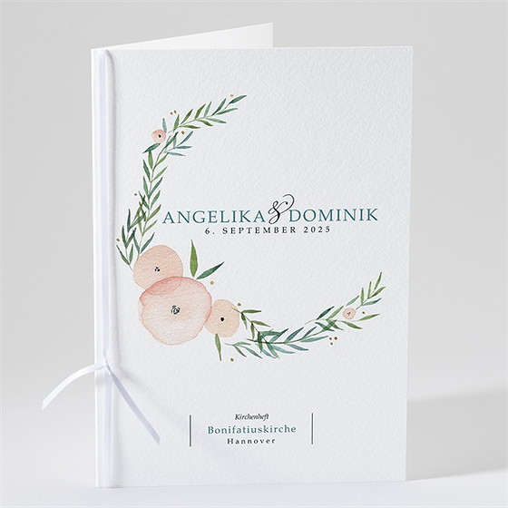 Kirchenheft Hochzeit Wilde Rose