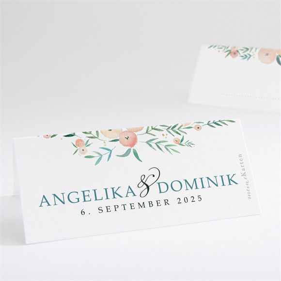 Tischkarte Hochzeit Wilde Rose ref.N440674