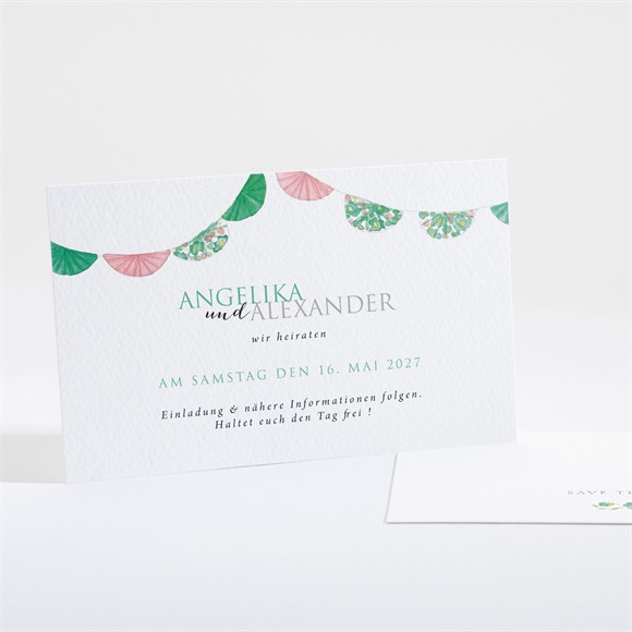Save the Date Karte Girlande ref.N16125