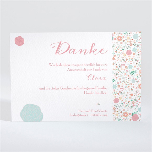 Dankeskarte Taufe Liberty Kreuz ref.N11018