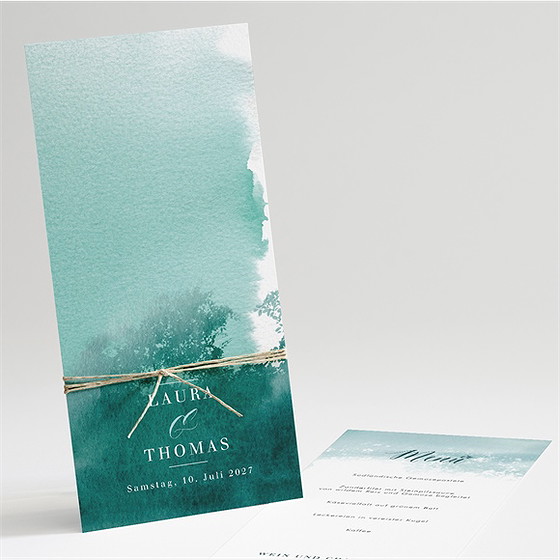 Menükarte Hochzeit Wald Aquarell