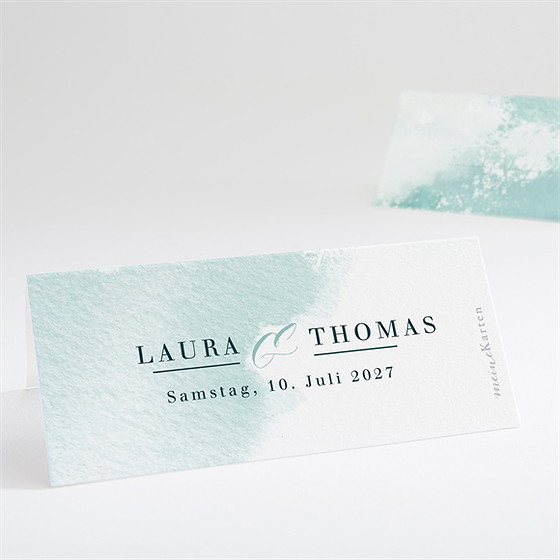 Tischkarte Hochzeit wald aquarell