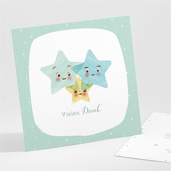 Dankeskarte Geburt Sternenrausch