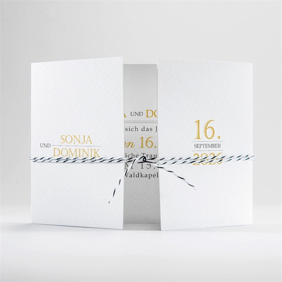 Hochzeitseinladung Der goldene Tag ref.N70172