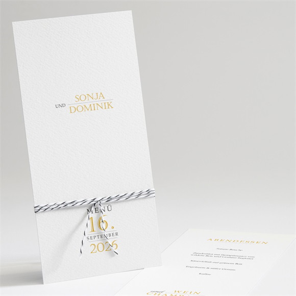 Menükarte Hochzeit Der goldene Tag ref.N22158