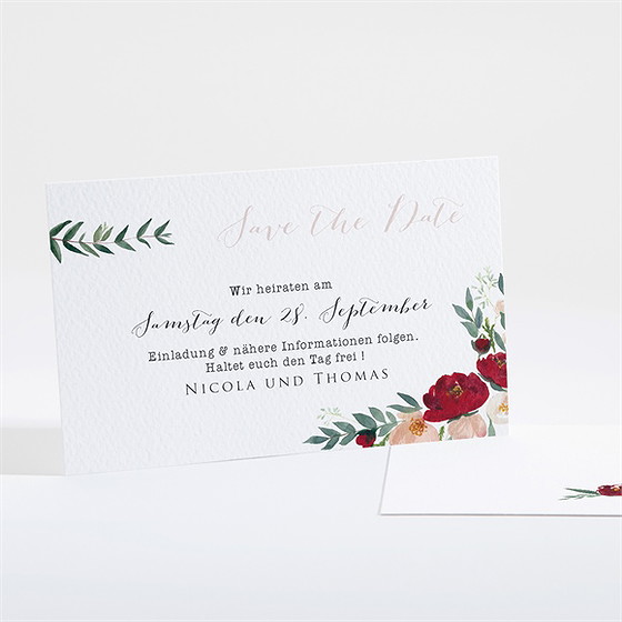Save The Date Karte Mohnblumen