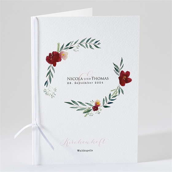 Kirchenheft Hochzeit Mohnblumen