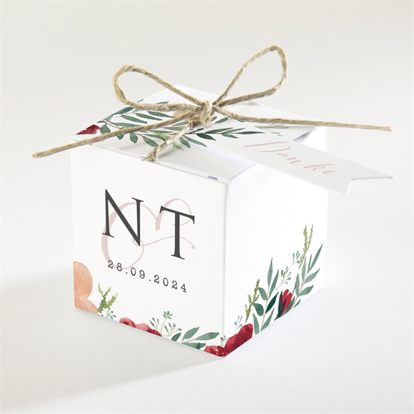 Geschenkbox Hochzeit Mohnblumen ref.N340142