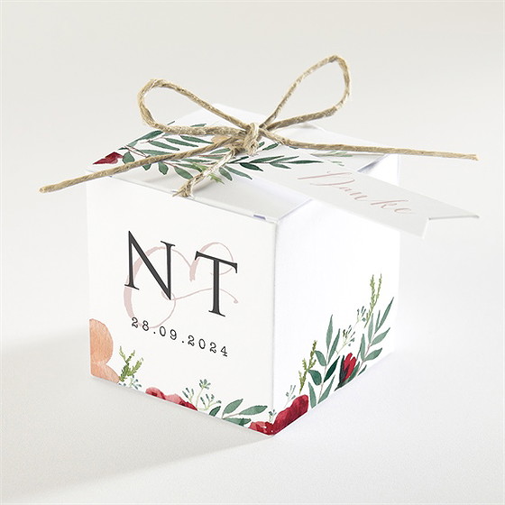 Geschenkbox Hochzeit Mohnblumen