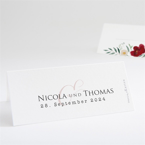 Tischkarte Hochzeit Mohnblumen ref.N440679