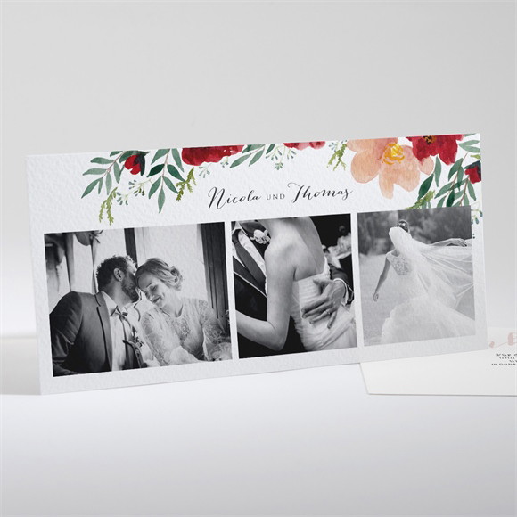 Dankeskarte Hochzeit Mohnblumen ref.N13179