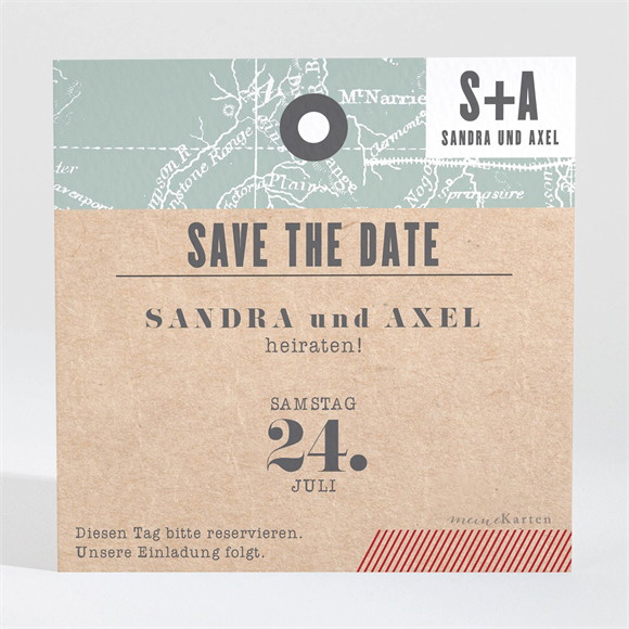 Save the Date Karte Flugticket ref.N3001478