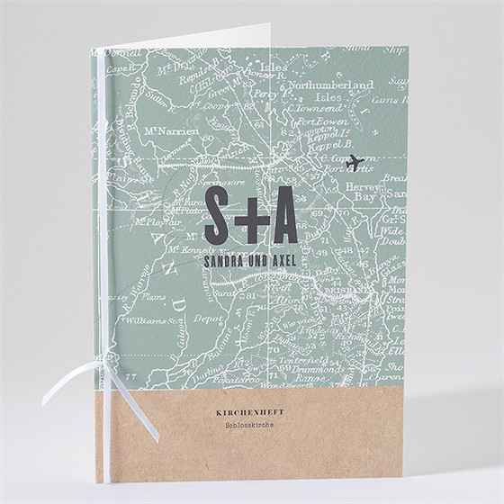 Kirchenheft Hochzeit flugticket