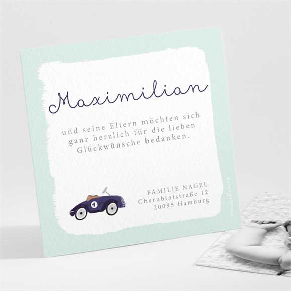 Dankeskarte Geburt Mein Auto ref.N30162