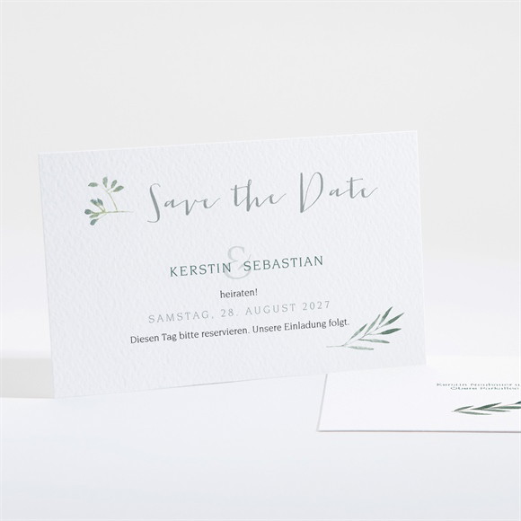 Save the Date Karte Olivenzweig ref.N16131