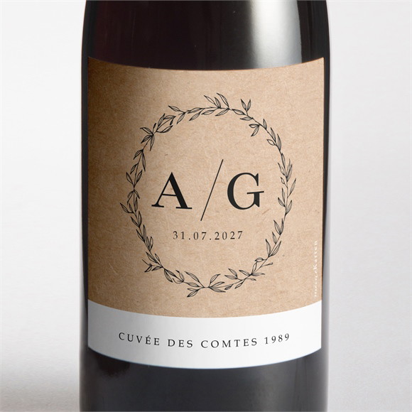 Flaschenetikett Hochzeit Schick mit Schleife ref.N3001489