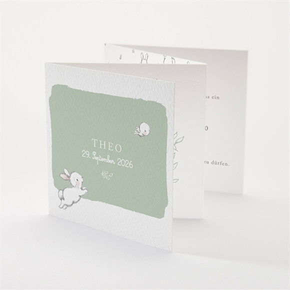 Geburtskarte Häschen hüpf ref.N83114