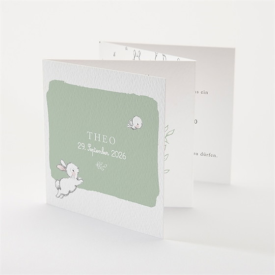 Geburtskarte Häschen Hüpf