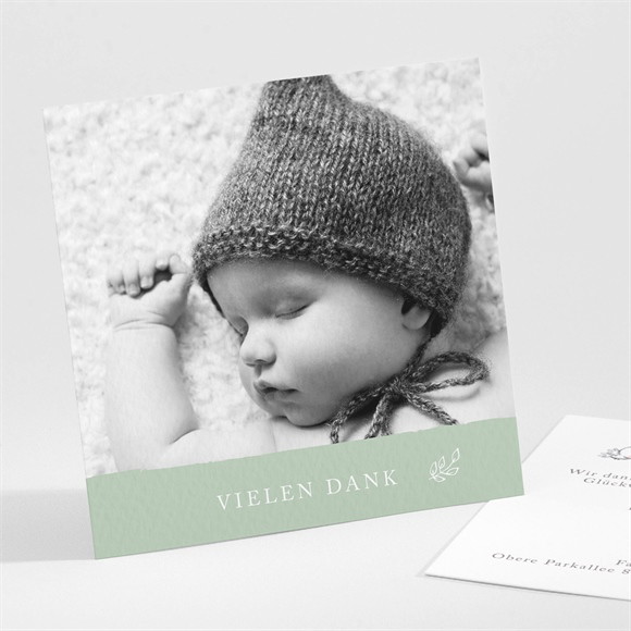 Dankeskarte Geburt Häschen hüpf ref.N30170