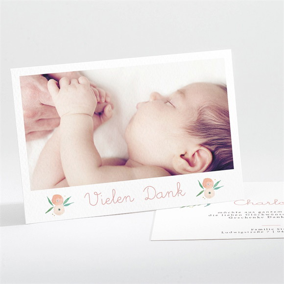 Dankeskarte Geburt Glückshäuschen ref.N111229