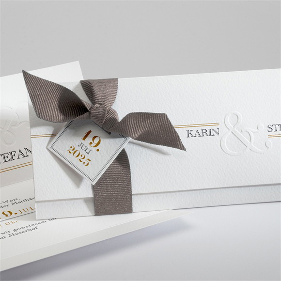 Hochzeitseinladung Eng verbunden ref.N94112