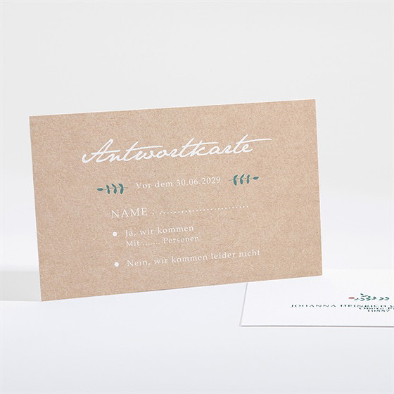 Antwortkarte Hochzeit Wintergrün