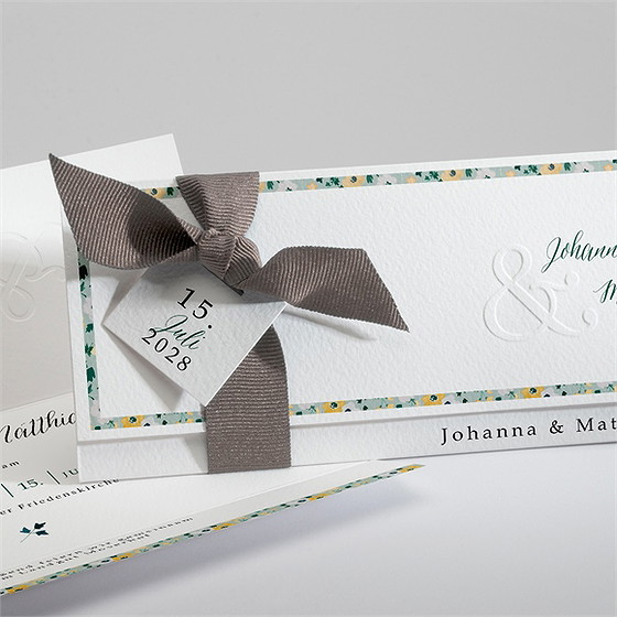 Hochzeitseinladung Floraler Rahmen