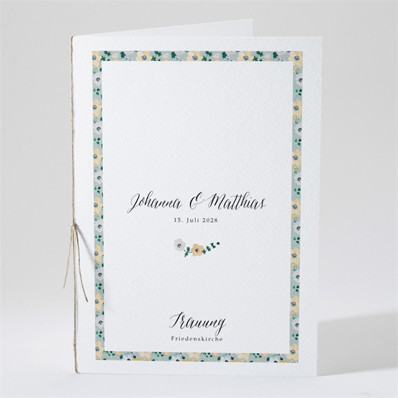 Kirchenheft Hochzeit Floraler Rahmen ref.N49183