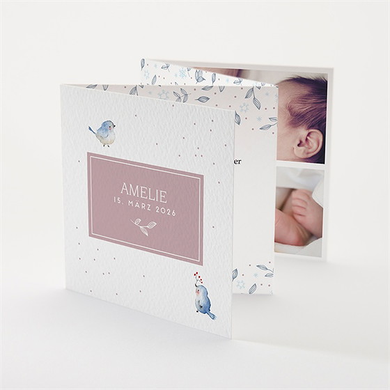 Geburtskarte Vögelchen