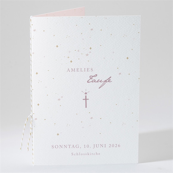 Kirchenheft Taufe Rosa Licht ref.N49184