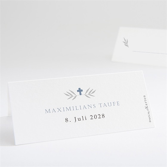 Tischkarte Taufe foto mosaik