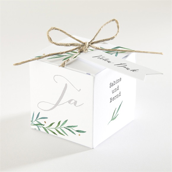 Geschenkbox Hochzeit Zarte Blätterranke ref.N340157