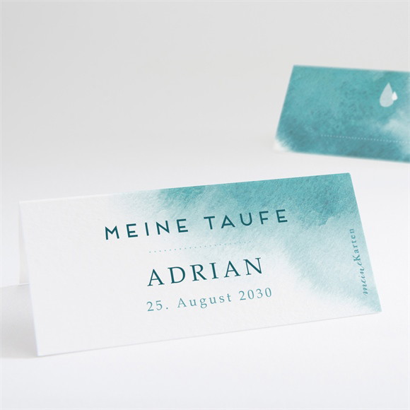 Tischkarte Taufe Wassertropfen ref.N440698